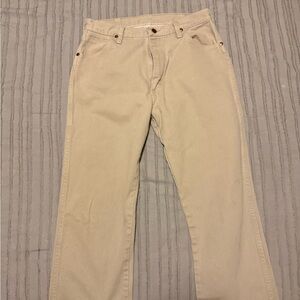 Wrangler Men's Beige Straight Jeans